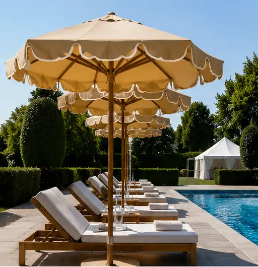 Luxury garden umbrella for resorts and outdoor hospitality