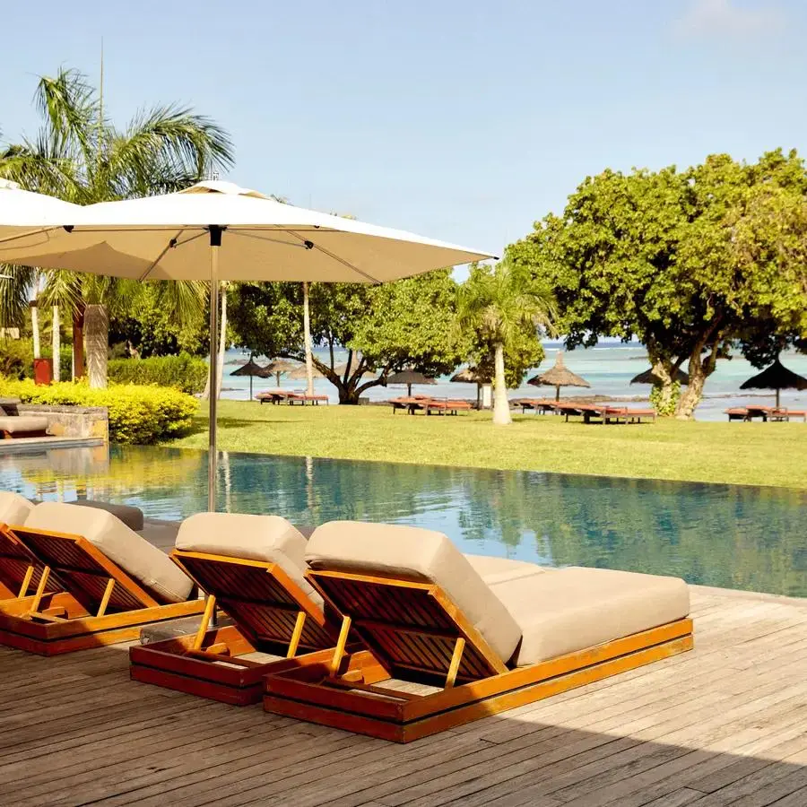 Outdoor poolside lounger for beach resorts and villas